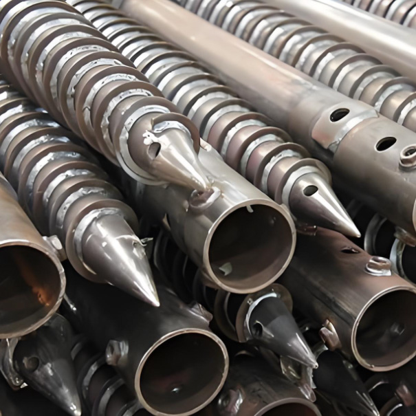 Calidum intinge galvanized spiralem tibiam strues